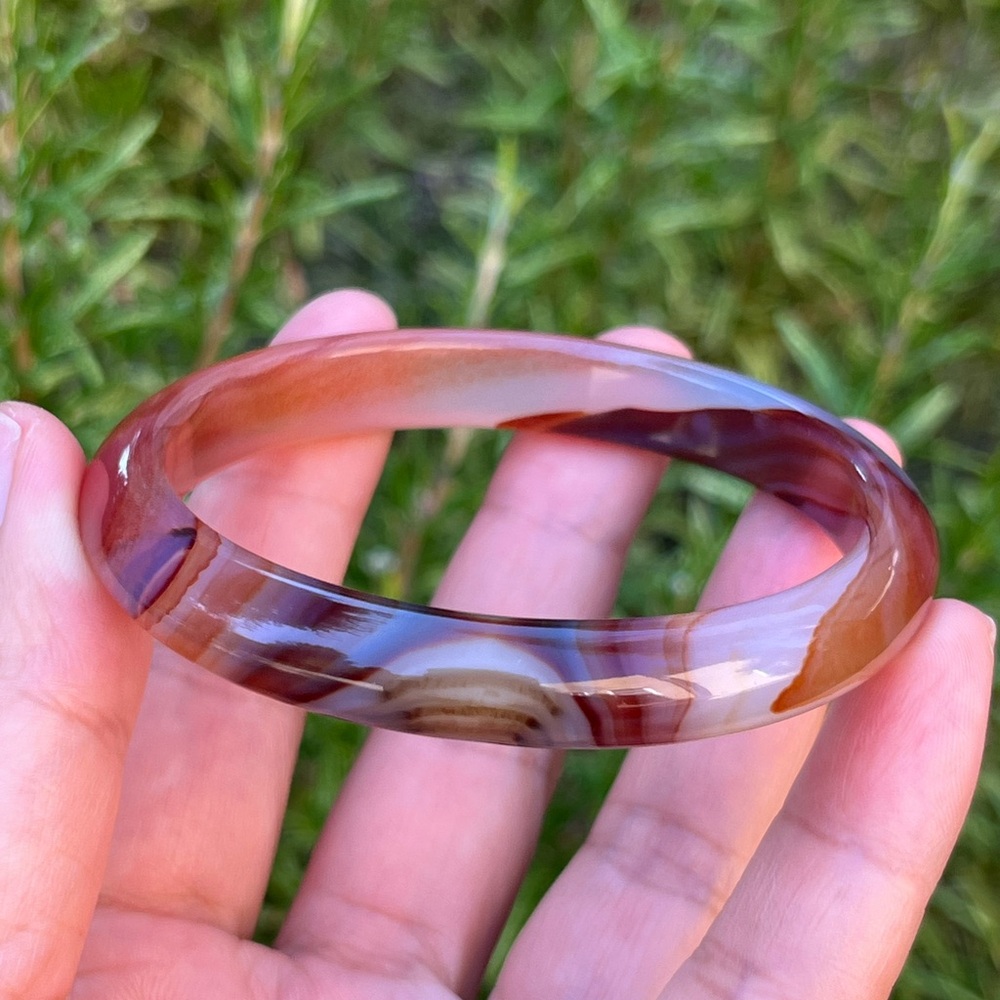59mm innner diameter banded agate bangle 1195
